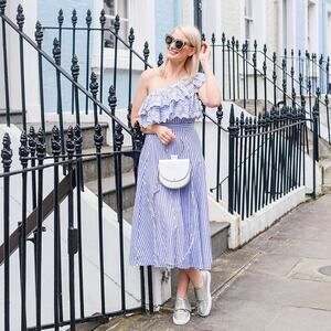 Kos Resort Printed One Shoulder Dress